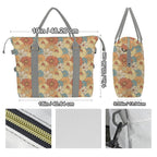 Vintage Retro Floral Duffle Bag-Simple (Model 1715) Duffle Bag-Simple (1715)