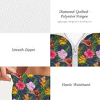 Tropical Floral Women's Windbreaker Short Set Women's Windbreaker Short Set Plants Printed Offshore