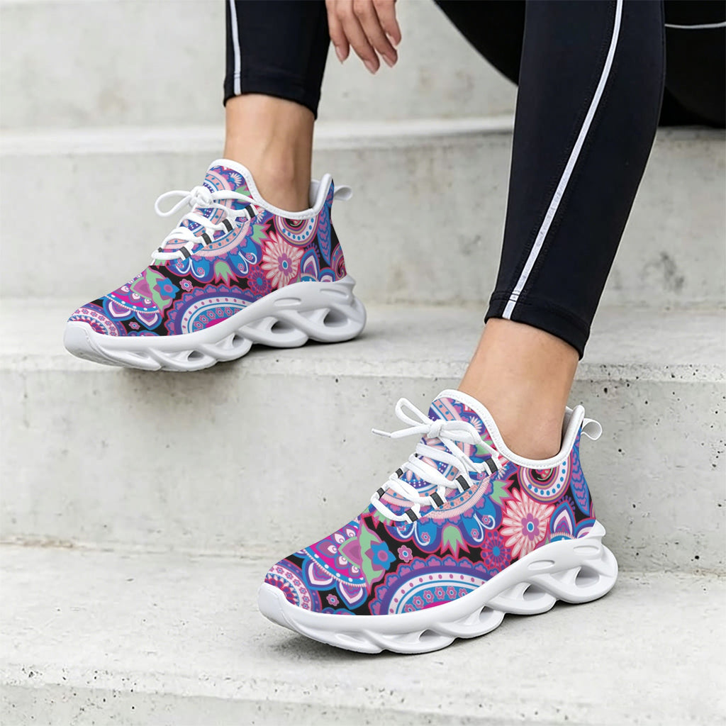 Purple Paisley Women's Twisted Sole Sneakers
