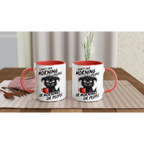 I Don't Like Morning People, Dog - White 11oz Ceramic Mug with Colour Inside Colour 11oz Mug animal Globally Fulfilled