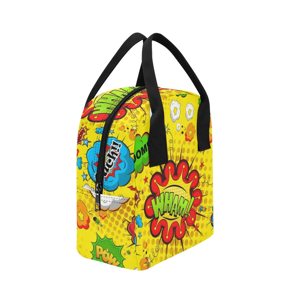 Comic Book Yellow - Zipper Lunch Bag Zipper Lunch Bag Printed Offshore