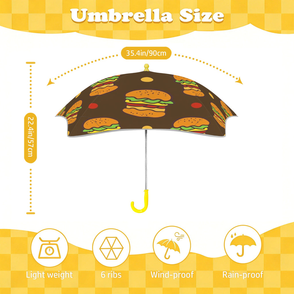 Burgers Kids Safe Round Corner Umbrella Kids Safe Round Corner Umbrella Food Printed Offshore