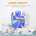 Blue Swirl - Multi-Function Backpack, Nappy / Diaper Bag