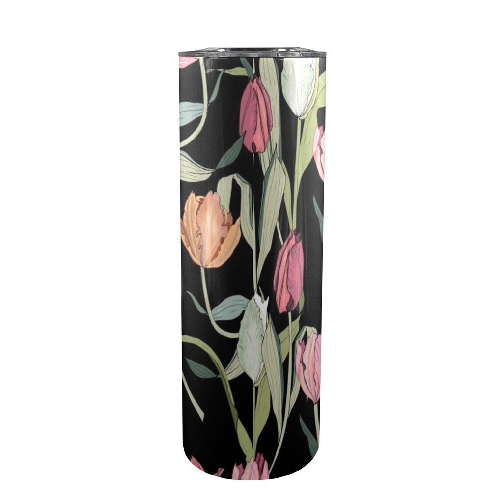 Tulips 20oz Tall Skinny Tumbler with Lid and Straw
