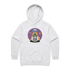 Coffee, Alien, UFO, Take Me To Your Brewer Women's AS Colour Hoodie White Marle Womens Hoodie Coffee Printed In Australia Sci Fi