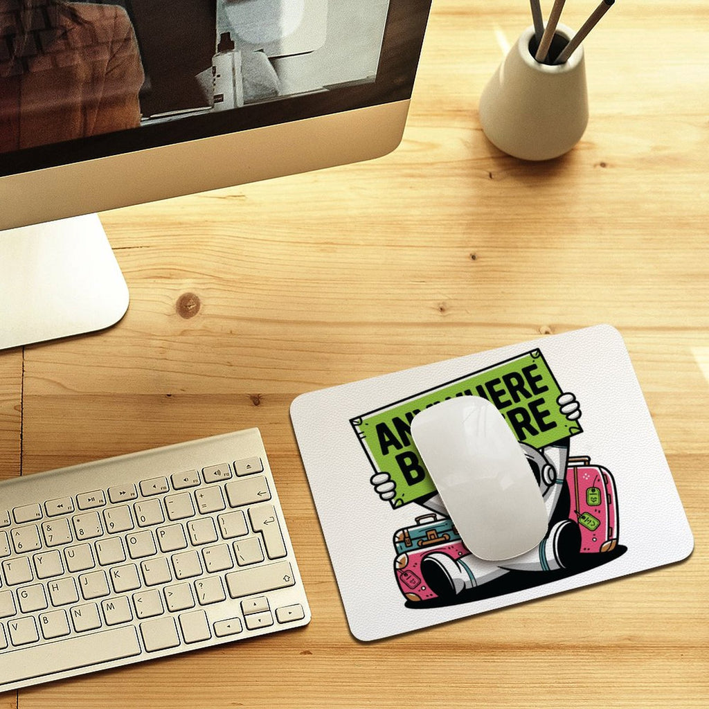 Astronaut, Anywhere But Here Leather Mouse Pad Leather Mouse Pad Printed Offshore Space
