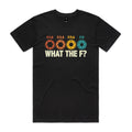 Camera Settings What The F Men's AS Colour T-shirt Black Mens T-shirt Printed In Australia