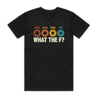 Camera Settings What The F Men's AS Colour T-shirt Black Mens T-shirt Printed In Australia