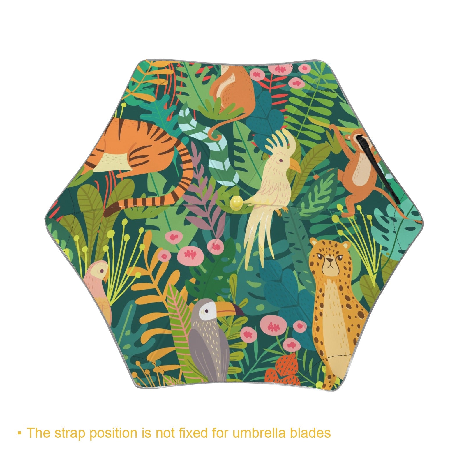 Tropical Jungle Animals Kids Safe Round Corner Umbrella Kids Safe Round Corner Umbrella animal Printed Offshore