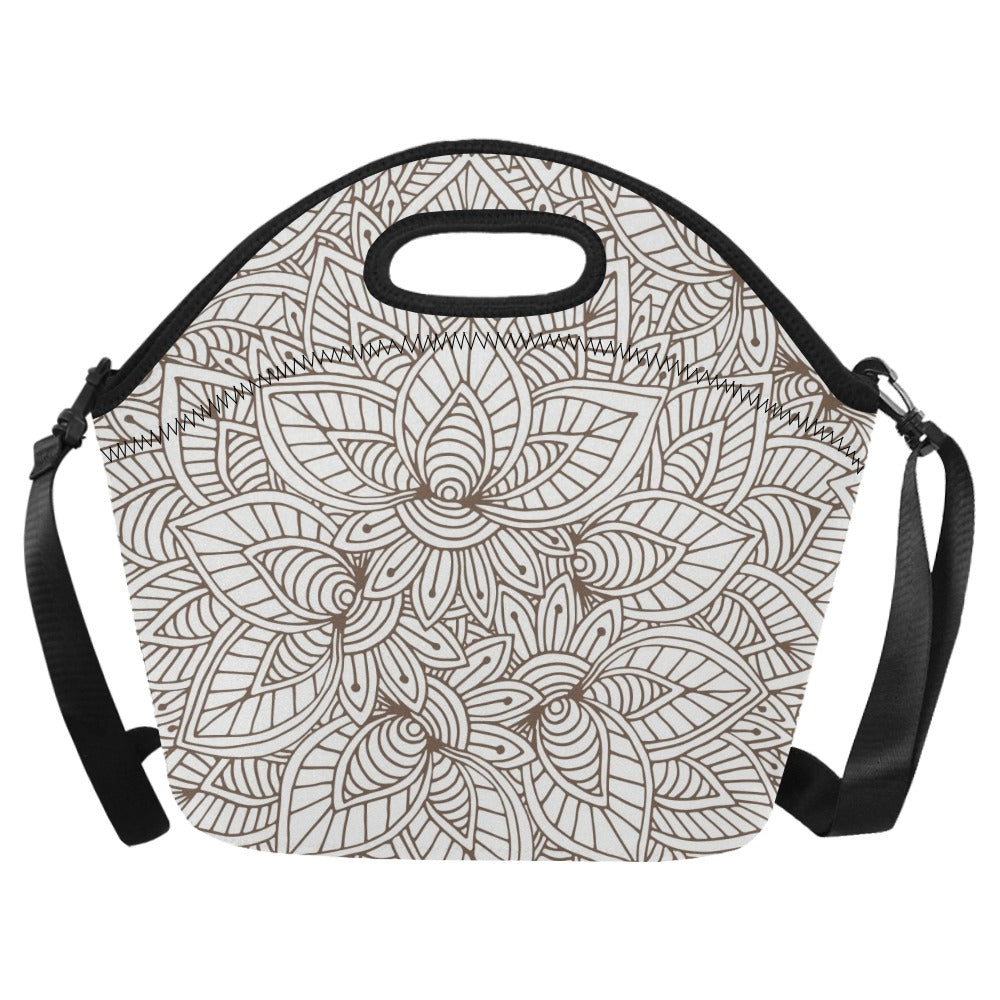 Natural Floral - Neoprene Lunch Bag One Size Neoprene Lunch Bag Printed Offshore