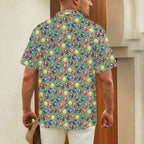 Pool Balls Men's Short Sleeve Hawaiian Shirt Men's Hawaiian Shirt (New) Games Printed Offshore