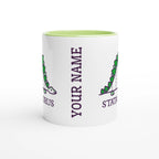 Personalised - Statasaurus - White 11oz Ceramic Mug with Colour Inside Personalised 11oz Mug animal customise Globally Fulfilled Maths personalise Science