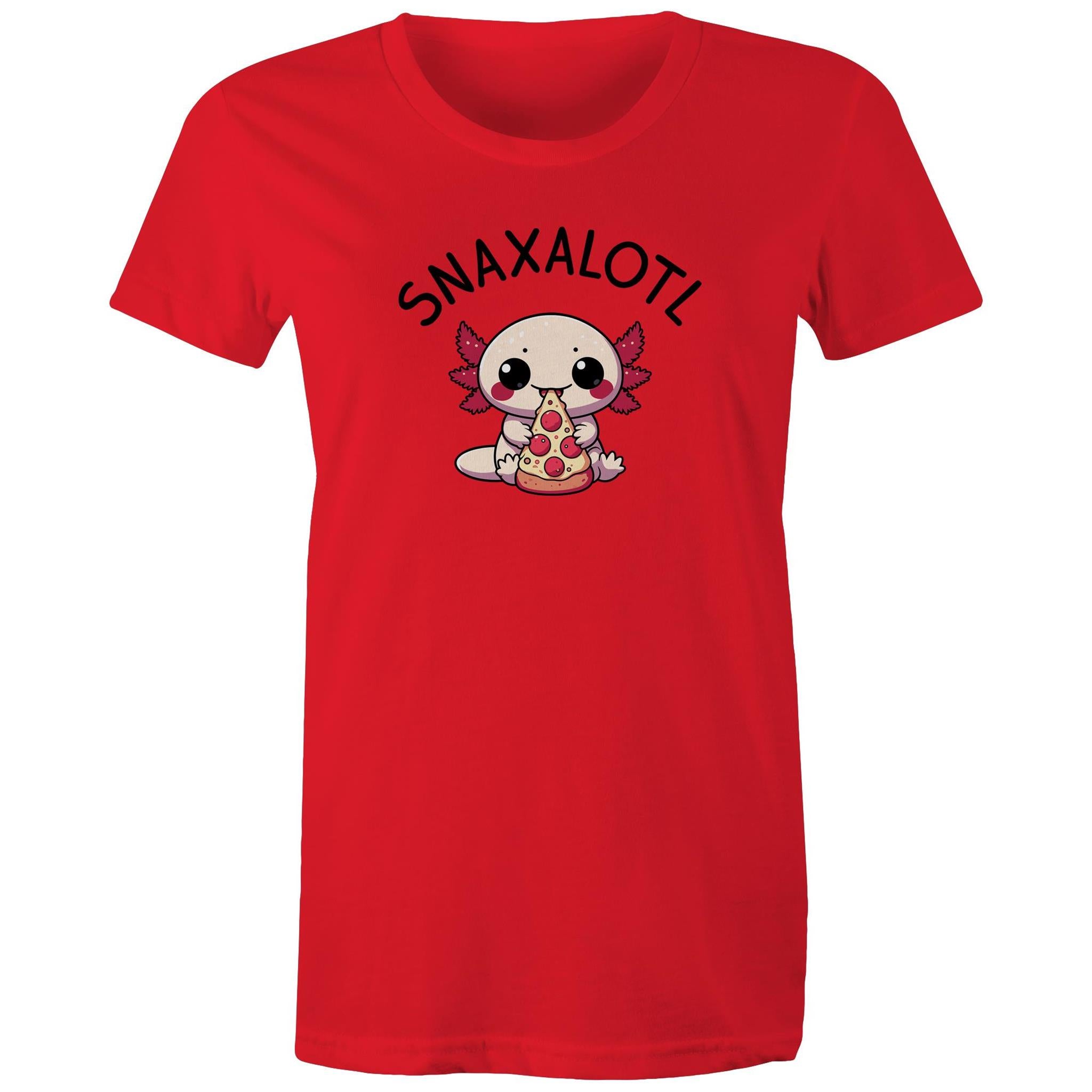 Snaxalotl, Axolotl Pizza - Womens T-shirt