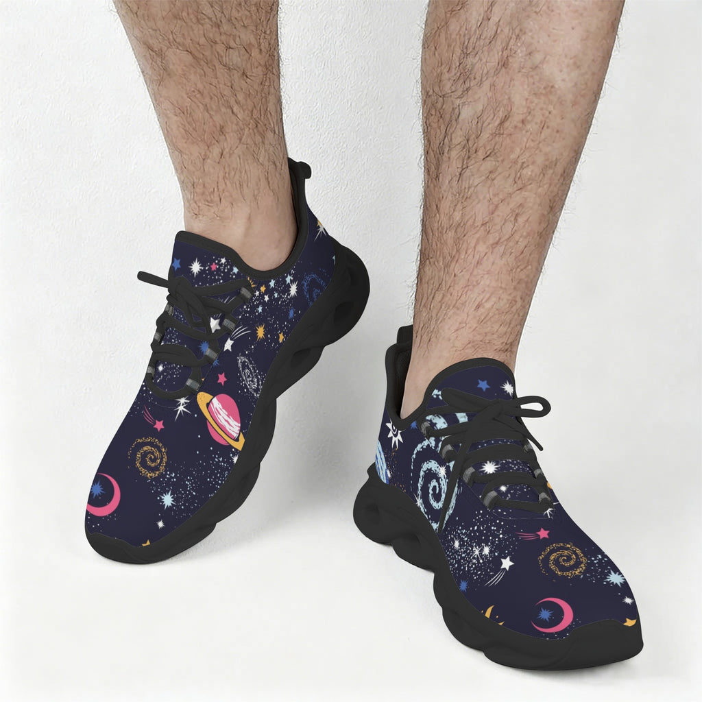 Galaxy Outer Space Men's Twisted Sole Sneakers