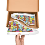 Happy Monsters - Kids' High Top Canvas Shoes Kids High Top Canvas Shoes Printed Offshore Sci Fi