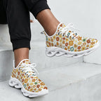 70's Style Floral Women's Twisted Sole Sneakers