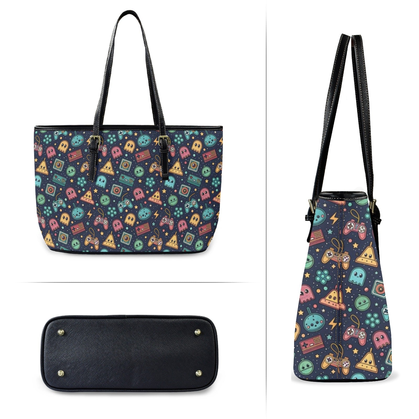 Video Game - PU Leather Tote Bag - Large