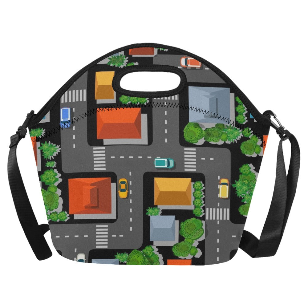Road Map - Neoprene Lunch Bag One Size Neoprene Lunch Bag Printed Offshore