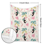 Toucans In Pink - Double-Layer Fleece Blanket 51"x59"