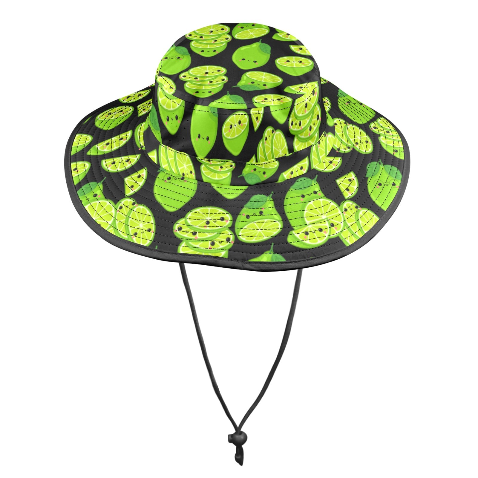 Cute Limes - Wide Brim Bucket Hat Wide Brim Bucket Hat Food Printed Offshore