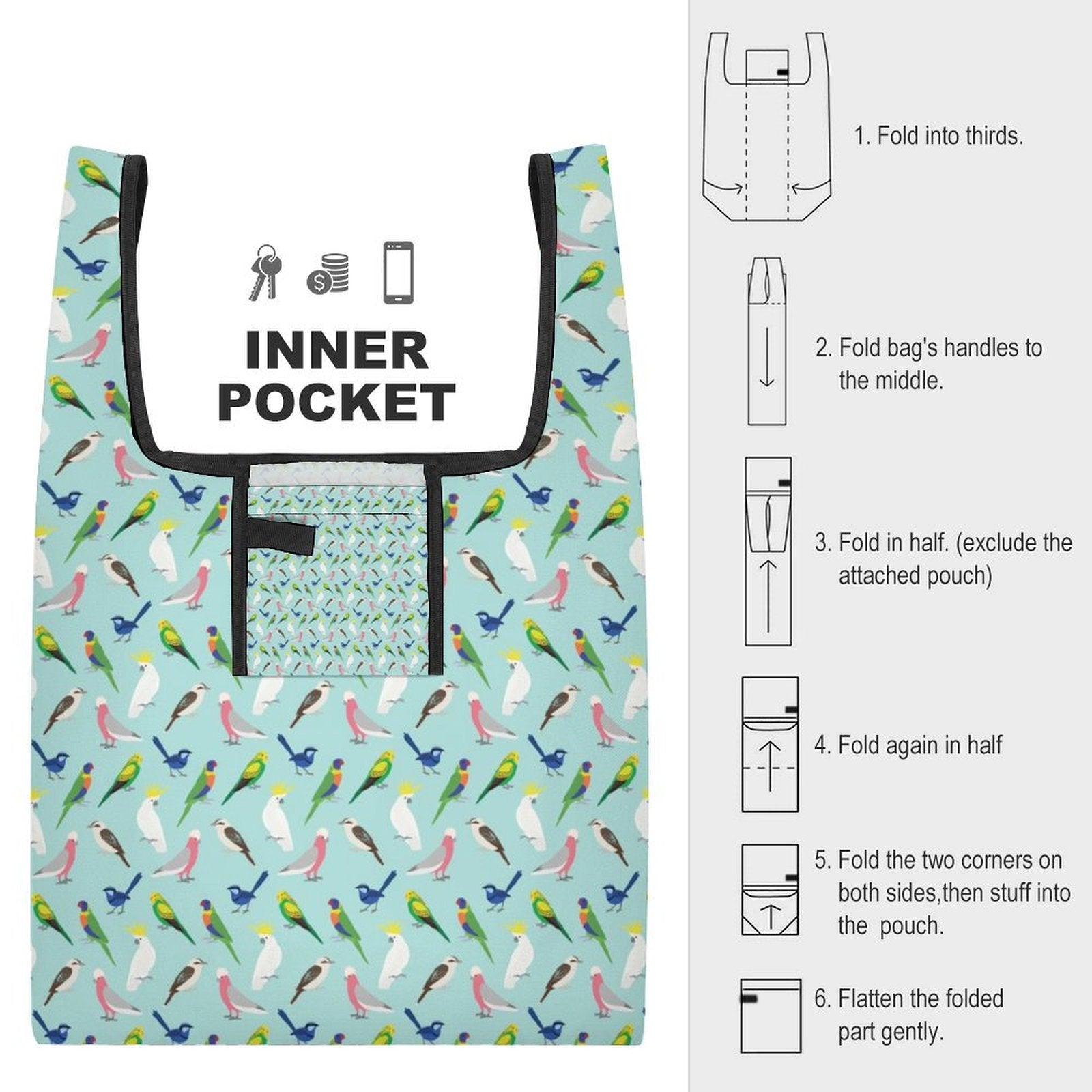 Australian Birds Foldable Shopping Bag