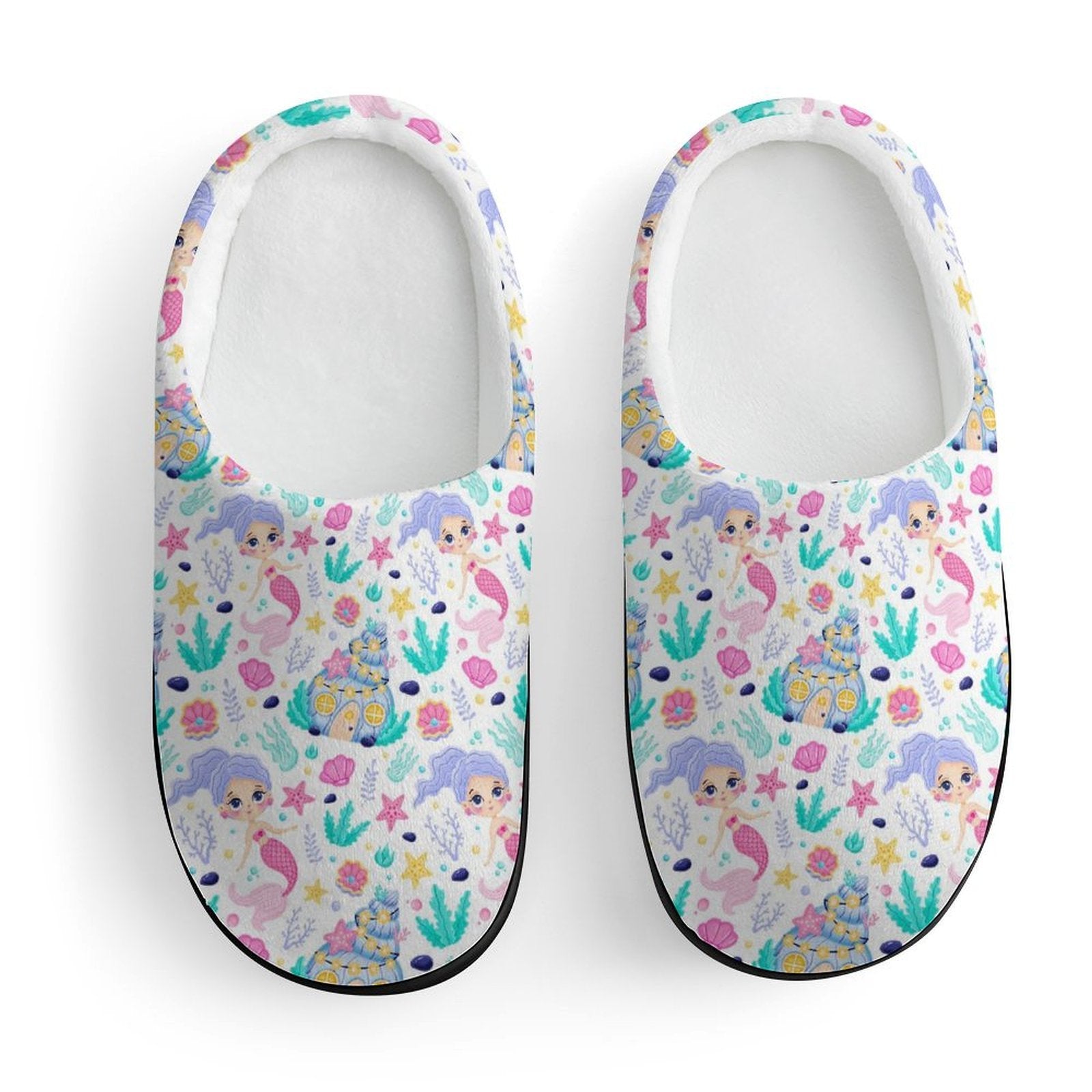 Mermaid World Kids Cotton Slippers