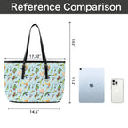 Parrots PU Leather Tote Bag Large Leather Tote Bag-Large animal Printed Offshore
