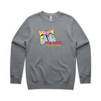 For Life's Big Decisions, Fortune Teller - AS Colour Stencil Crew Gravel Sweatshirt Games Printed In Australia