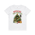 Official Tree Inspector Cat Kids Christmas T-shirt White Kids Christmas T-shirt Christmas Printed In Australia