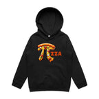 Pi Pizza - Kids Hoodie Black Kids Hoodie Printed In Australia