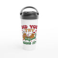 Gingerbread, Did You Try Icing It White 15oz Stainless Steel Travel Mug Default Title Christmas Travel Mug Christmas Globally Fulfilled