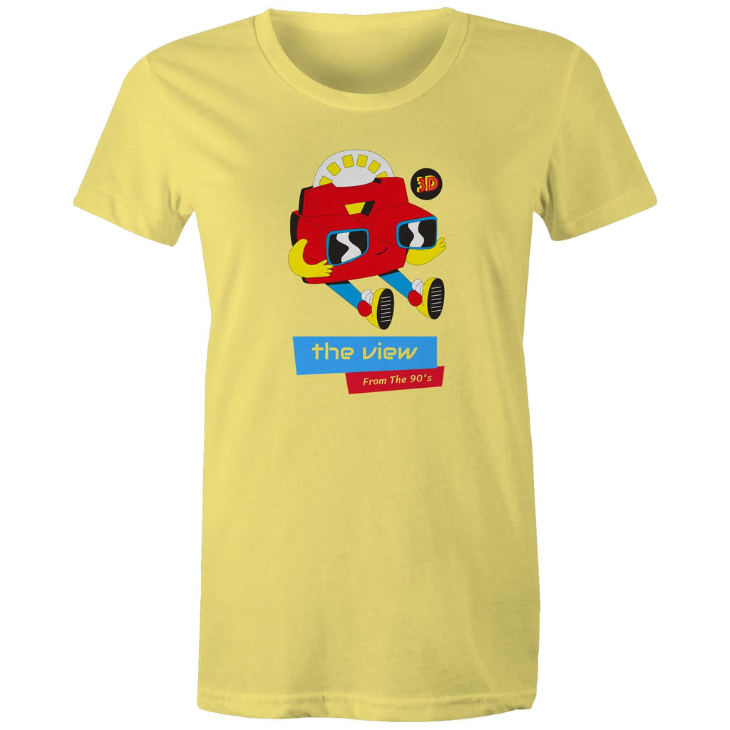 The View From The 90's - Womens T-shirt Yellow