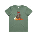 Cat Surfing On Pizza Kid's AS Colour T-shirt