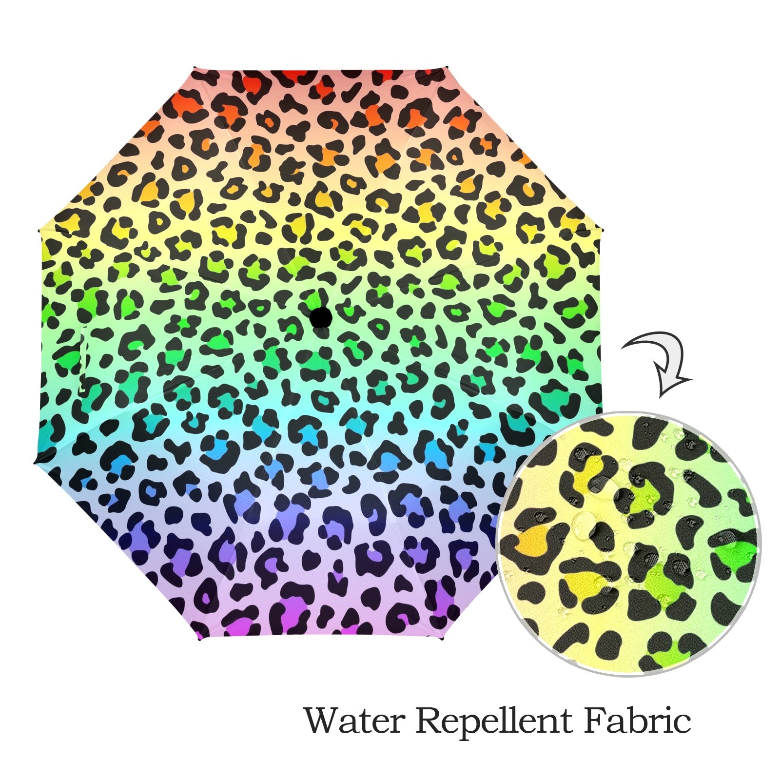 Rainbow Leopard Print Umbrella Umbrella Printed Offshore