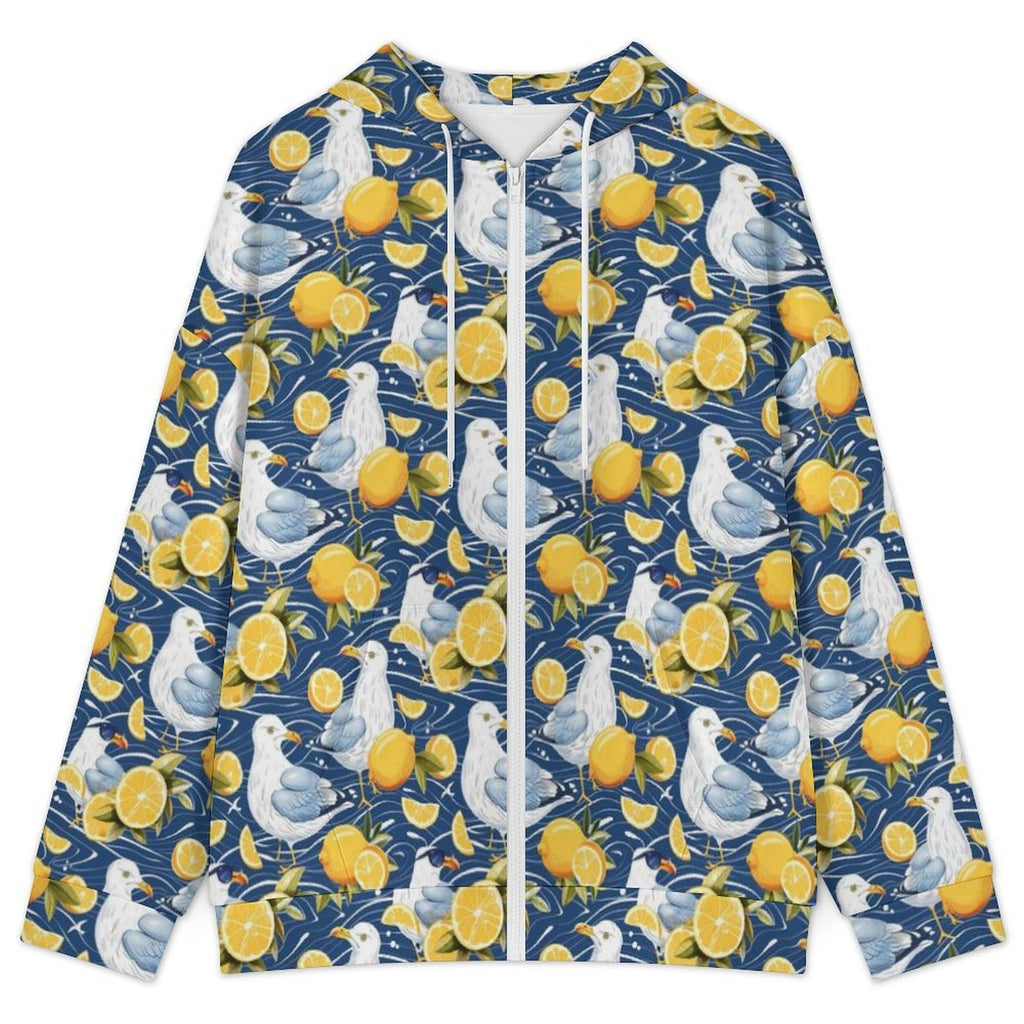 Lemon Seagull Women's Full-Zip Hoodie