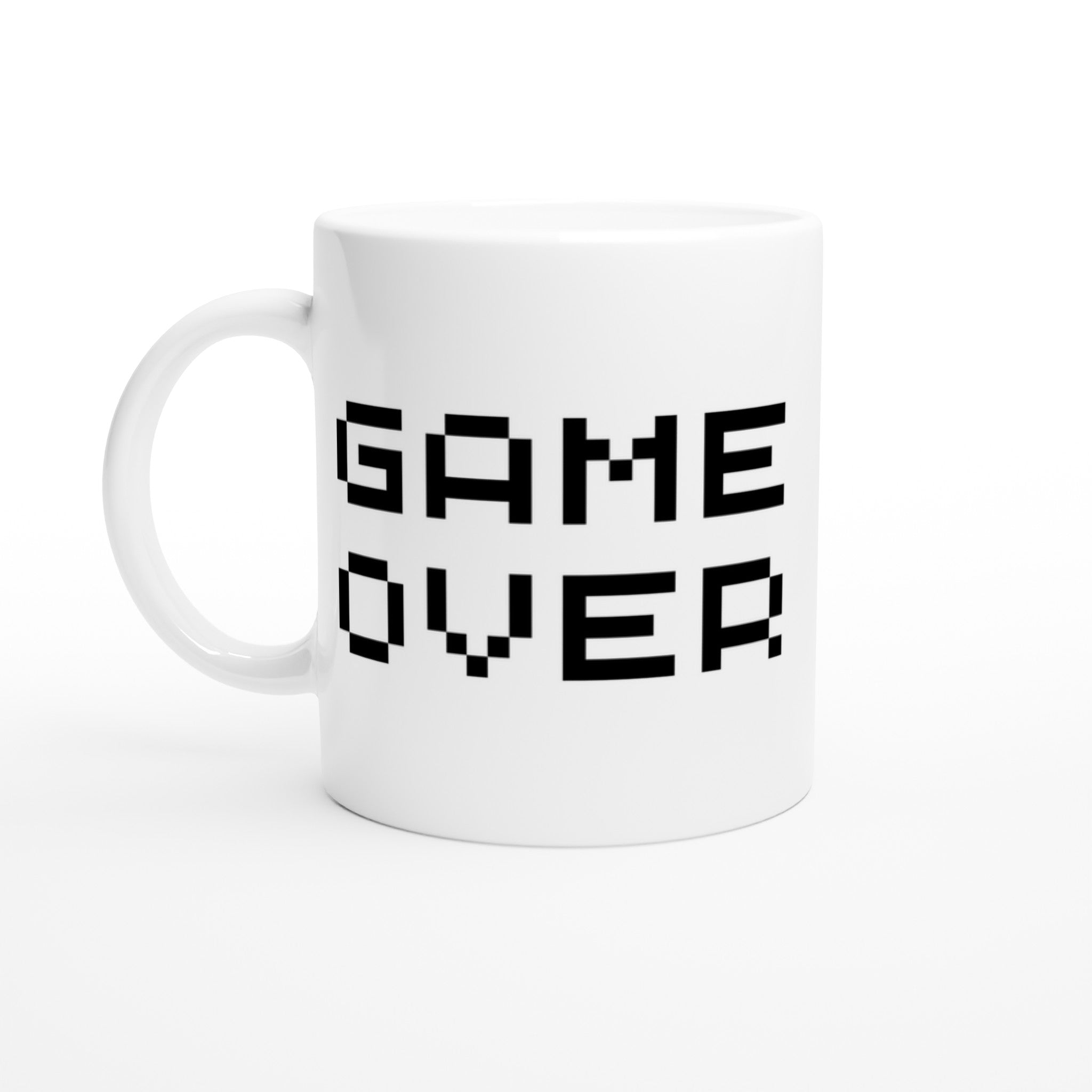 Game Over - White 11oz Ceramic Mug Default Title White 11oz Mug Games Globally Fulfilled