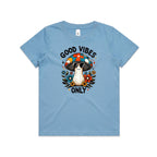 Good Vibes Only, Hippie Mushroom With Sunglasses - Kids T-shirt