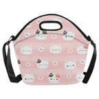 Pink Cats - Neoprene Lunch Bag Neoprene Lunch Bag Printed Offshore