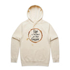Life Is Too Short For Bad Coffee - Mens Hoodie Ecru Mens Hoodie Coffee Printed In Australia
