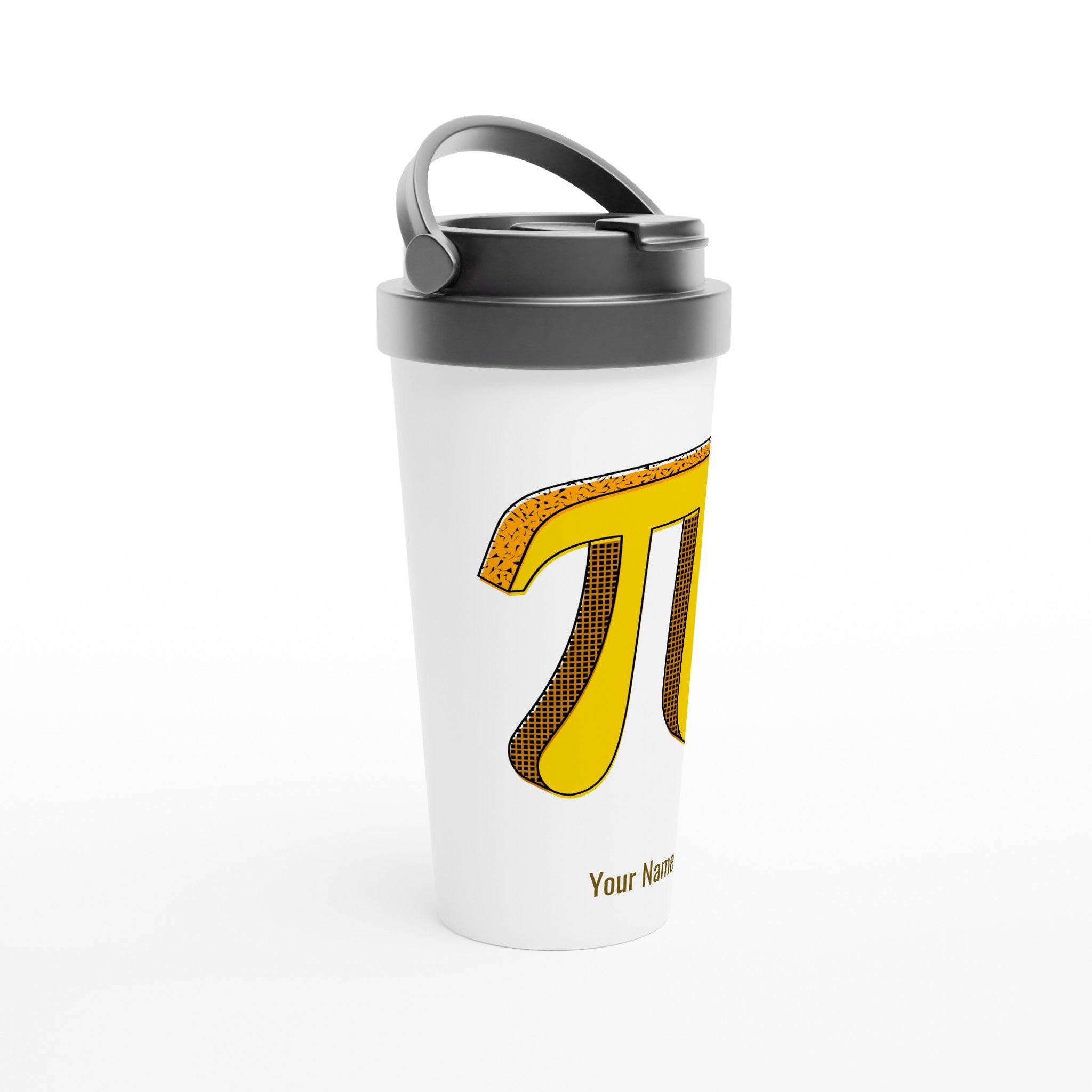 Personalised - Pi - White 15oz Stainless Steel Travel Mug Personalised Travel Mug Globally Fulfilled maths