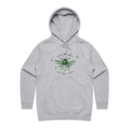 Save The Bees - Womens Hoodie Grey Marle Womens Hoodie Environment Printed In Australia
