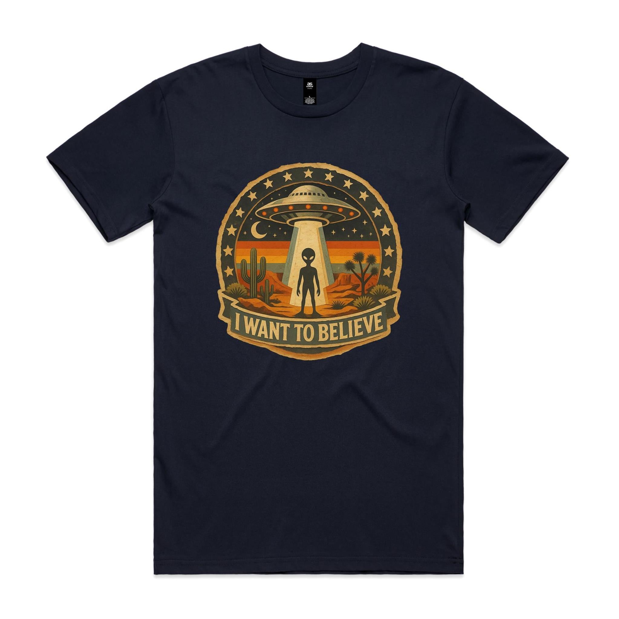 I Want To Believe Vintage UFO Men's AS Colour T-shirt