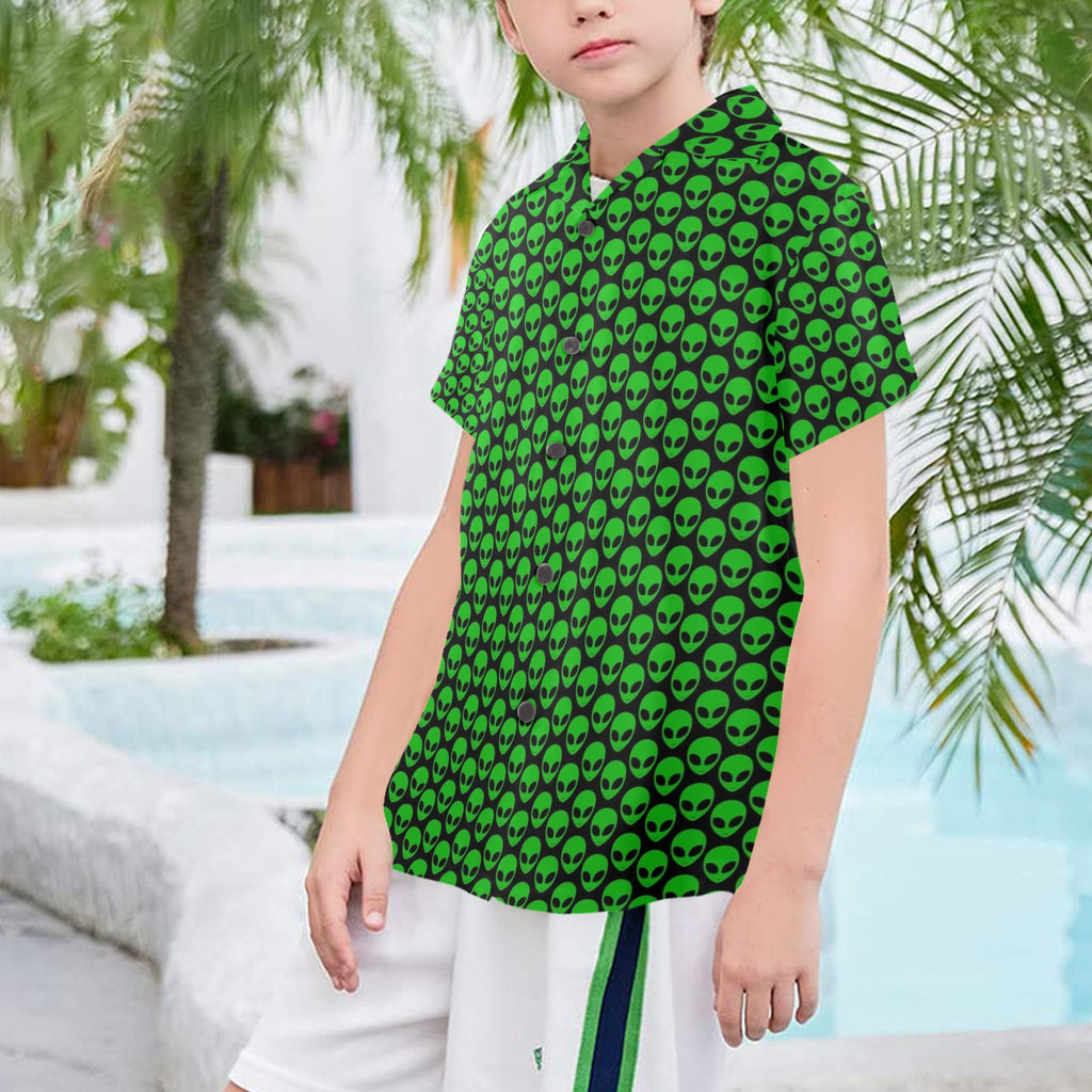 Aliens Senior Kids Hawaiian Shirt