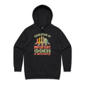 Chess And Education Women's AS Colour Hoodie Black Womens Hoodie Chess Games Printed In Australia