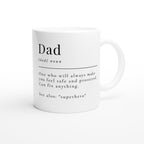 Dad Definition - White 11oz Ceramic Mug White 11oz Mug Dad Globally Fulfilled