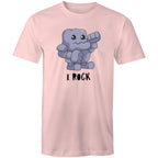I Rock - Mens T-Shirt Pink Mens T-shirt Music Printed In Australia