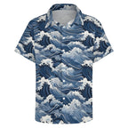 Japanese Waves Women's Collared Pocketless Short Sleeve Shirt