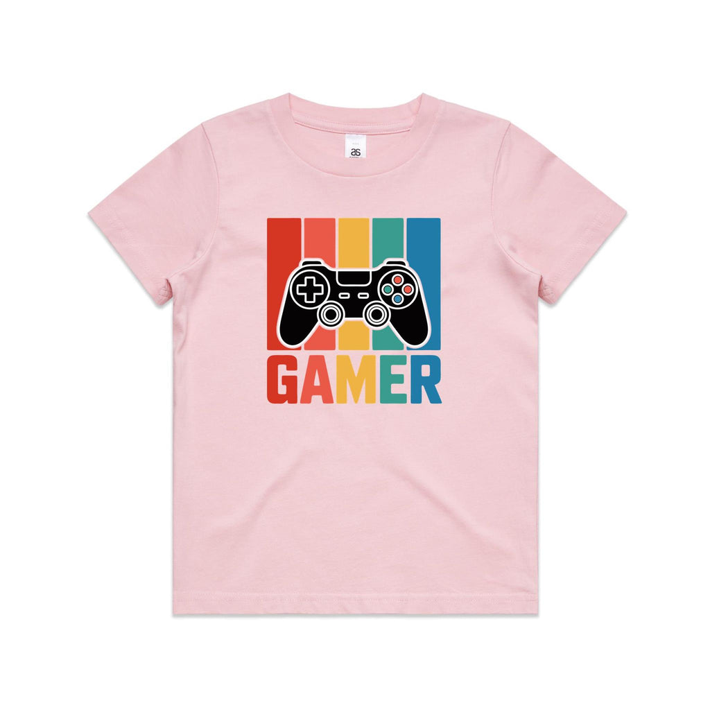 Gamer Kid's AS Colour T-shirt Pink Kids Youth T-shirt Games Printed In Australia