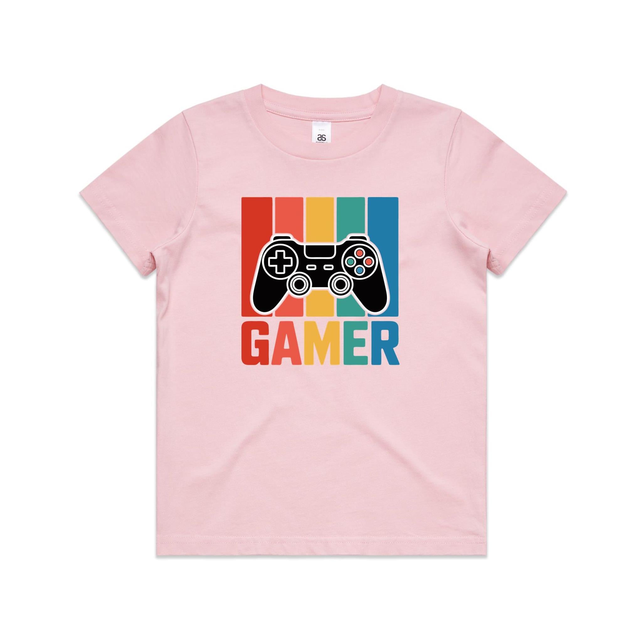 Gamer Kid's AS Colour T-shirt Pink Kids Youth T-shirt Games Printed In Australia