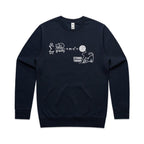 Cat String Theory Physics AS Colour Stencil Crew Sweatshirt